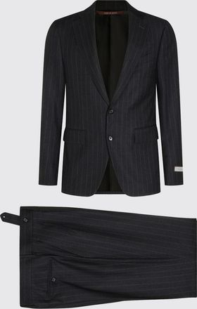 Canali Pinstriped Virgin Wool Single-Breasted Suit