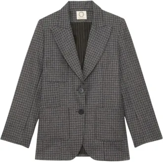 Ines De La Fressange Chaqueta Thad&eacute;e a cuadros - Jackets - Mujer - Gris - 2XS