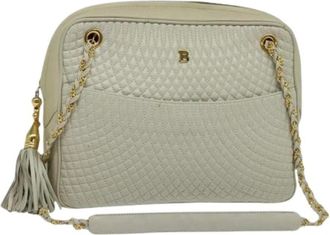 Bally Pre-owned Leren Schoudertas - Dames - Vintage Schoudertas - Beige - ONE Size - Leer - Vintage