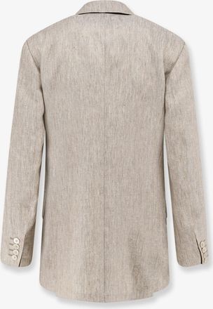 Max Mara Womens Blazer Mxmolimpia Linen Beige Blazers Jacket