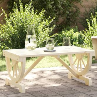 vidaXL Mesa De Centro De Jard&iacute;n Madera Maciza Abeto 90x50x40 Cm Vidaxl