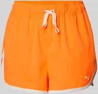 Puma Relaxed Fit Badeshorts mit Logo-Print in Orange, Gr&ouml;&szlig;e M