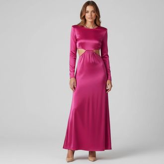 Elisabetta Franchi Pink Lam&eacute; Abito Donna Dress