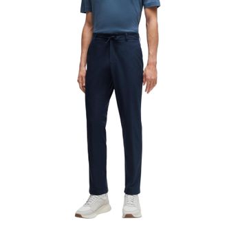 HUGO BOSS Heren Genius casual chino met rechte pijpen (Donkerblauw)