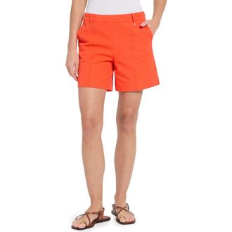 Lyss&eacute; ntials Amanda Stretch Twill Shorts in Red Kiss at Nordstrom, Size X-Large