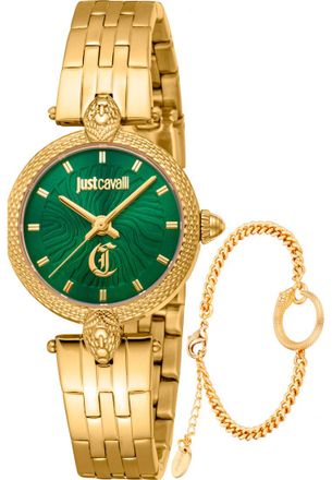 Just Cavalli Womens JC1L330M0055 Ladies Mini Attraente Watch and Bracelet Gift Set - Gold - One Size
