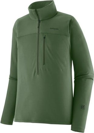 Patagonia R1 Ultralight 1/2-Zip Fleecepullover f&uuml;r Herren | oliv