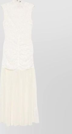 Rotate lace sleeveless gathered maxi dress