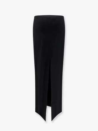 Hev&ograve; Viscose Blend Skirt - Black