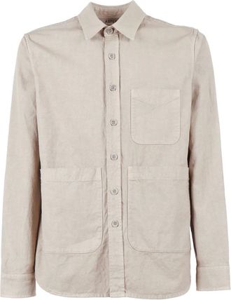 Aspesi Casual Shirts, male, Beige, Size: XL Shirt