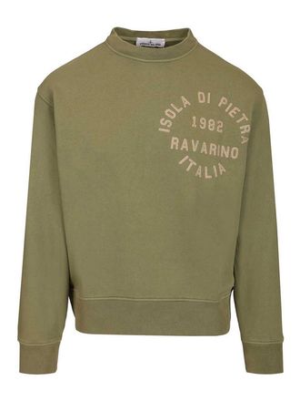 Stone Island Organic Cotton Crewneck Sweatshirt