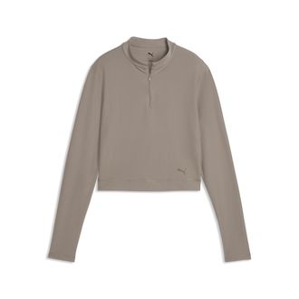 Puma Maglia a maniche lunghe con zip CLOUDSPUN da donna, Accessori, Beige, XL