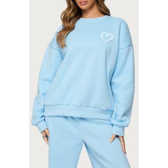 Edikted Love Edikted Oversize Sweatshirt in Light-Blue at Nordstrom, Size X-Large