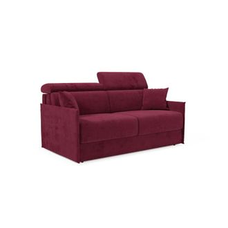 Divani.Store Sof&aacute; cama con reposacabezas reclinables en tela 169 cm burdeos