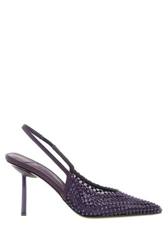 Le Silla Purple Embellished Pumps