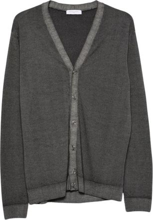 Daniele Fiesoli V-hals Vest - Heren - Vesten - Grijs - 2XL - Wol - Truien & Vesten
