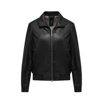 Bomboogie Vall Leren Bomberjack - Dames - Leren en Su&egrave;de Jassen - Zwart - 2XL - Leer - Jassen