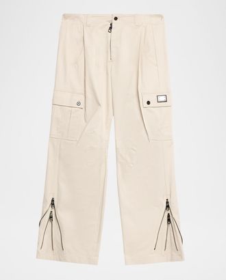 Dolce & Gabbana Men & apos;s Gabardine Zipped-Hem Wide Leg Cargo Pants