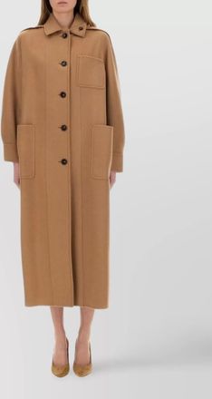 Max Mara long hooded coat large pockets