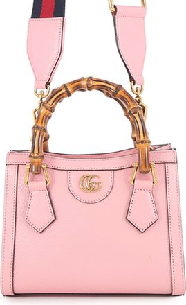 Gucci Pink Leather Handbag Tote Bag (Pre-Owned)