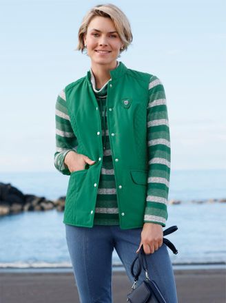 Casual Looks Steppweste CASUAL LOOKS, Damen, Gr. 38, gr&uuml;n, 100% Polyester, unifarben, Westen Steppweste