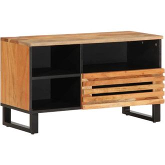 vidaXL Mobile Porta tv 80x34x46 cm in Legno Massello di Acacia - Vidaxl