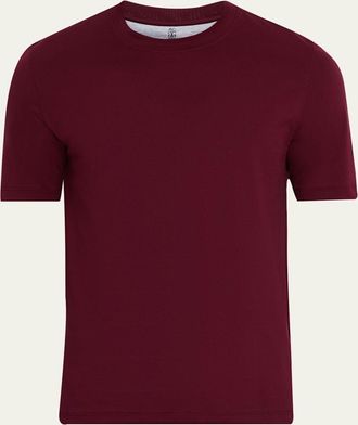 Brunello Cucinelli Mens Cotton Jersey Crewneck T-Shirt