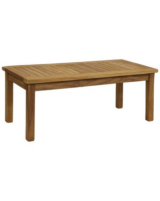 Sunnydaze Teak Wooden Outdoor Patio Coffee Table