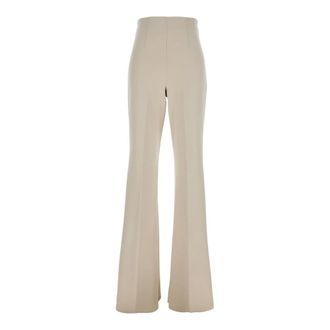 Sportmax Sportmax, Wide Trousers, female, Beige, Size: L Beige Flared Pants in Tech Fabric