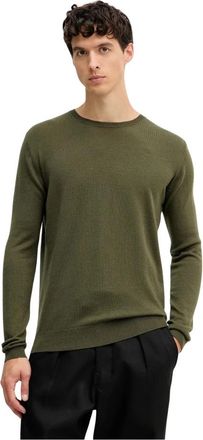Karl Lagerfeld Round-neck Truien - Heren - Ronde hals truien - Groen - S - Wol - Truien & Vesten