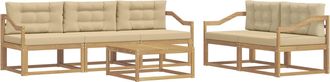 vidaXL Conjunto De Sof&aacute;s De Exterior 6 Uds. Y Beige Vidaxl