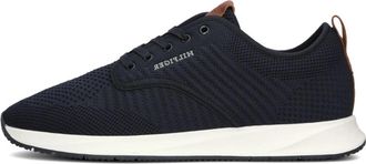 Tommy Hilfiger Schoenen, Heren, Blauw, 41 EU, Blauwe Gebreide Sneakers voor Heren