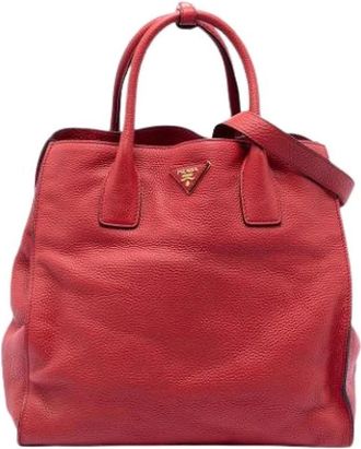 Prada Pre-owned Handbags, female, Red, Size: ONE SIZE Pre-owned Satchel