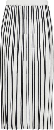 Blanca Vita Geribbelde Geplooide Midi Rok - Dames - Midirokken - Veelkleurig - XS - Wol - Rokken