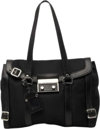 Prada Pre-owned Vintage Schoudertas - Dames - Vintage Schoudertas - Zwart - ONE Size - Leer - Vintage