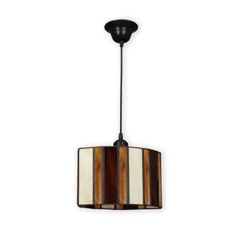 Fabrilamp Fabrilamp - Colgante Alqueria 1xe27 Negro/beis/marron Regx22x28 Cm