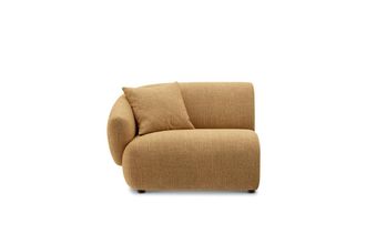 Castlery Auburn Left Arm Sofa Customized, (Washed Chenille) Caramel, Machine Washable, Modular for Sofas, Brown, Castlery