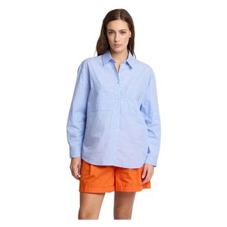 Kocca Shirts, female, Blue, Size: XS Striped Cotton Shirt