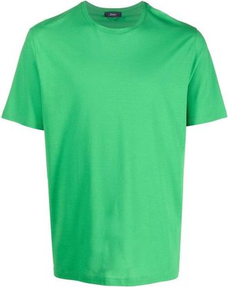 Herno crew-neck cotton T-shirt - men - Cotton - 50 - Green