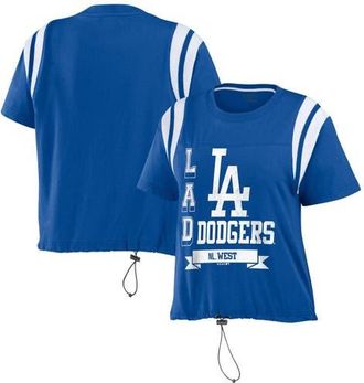 WEAR by Erin Andrews Womens WEAR by Erin Andrews Royal Los Angeles Dodgers Cinched Colorblock T-Shirt at Nordstrom, Size X-Large