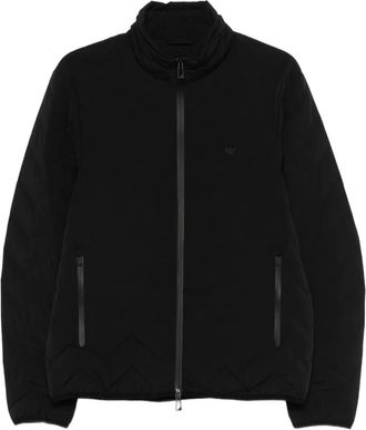 Emporio Armani zip quilted jacket - Black