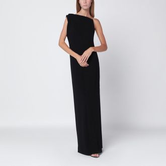 Pianoforte di Max Mara Long black cady bustier dress
