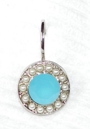 Mariana Womens Electric Earrings In Blue / Pearl