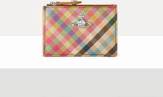 Vivienne Westwood Slim Long Card Holder Buccia Darancia Heather-plaid One Size Women