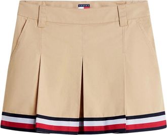 Tommy Jeans Rokken, Dames, Beige, W25, Katoen, TJW RWB Tape Mini Rok