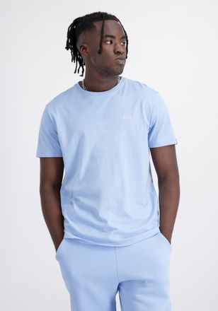Alpha Industries T-Shirt ALPHA INDUSTRIES Unisex EMB T-Shirt, Herren, Gr. 2XS, blau (light blau), Obermaterial: 100% Baumwolle, Shirts T-Shirt