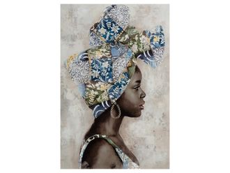 Schubiger M&ouml;bel Bild Dunkle Sch&ouml;nheit mit Blauem Turban 1