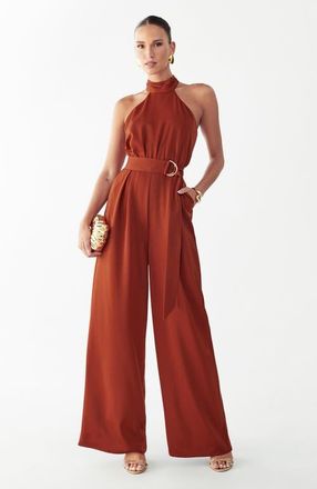 BWLDR Crest Jumpsuit in Copper at Nordstrom, Size 14