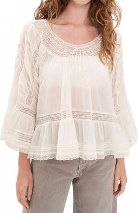 Free People Shes A Romantic Blouse In Ivory