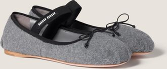 Miu Miu Fleece ballerinas